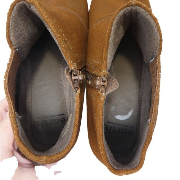 Earth Origins Avani Buxton Ankle Boots Booties Womens 8 Brown Suede Comfort - Picture 10 of 12